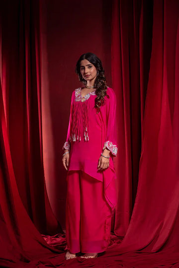 Elevate Your Style with the Rani Pink Designer Co-Ord Set for Women