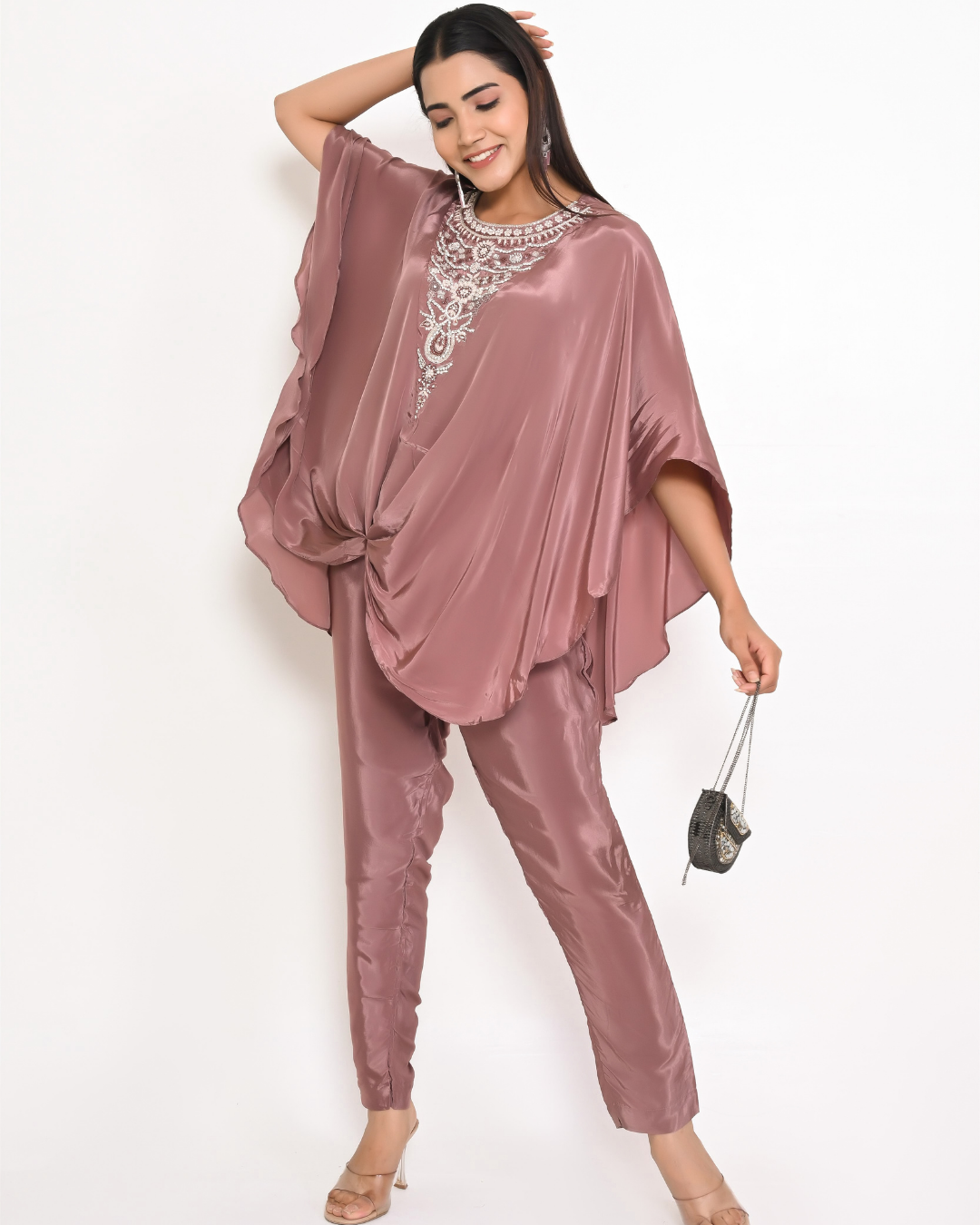 Hand Embroidered Tunic Pants Set