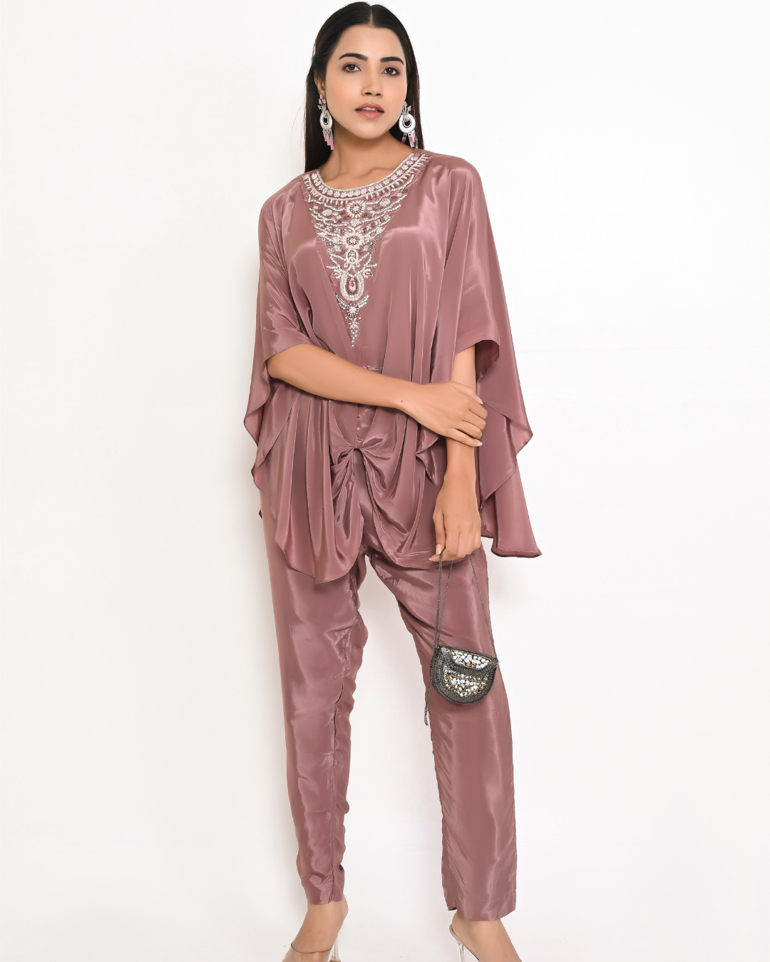 Hand Embroidered Tunic Pants Set