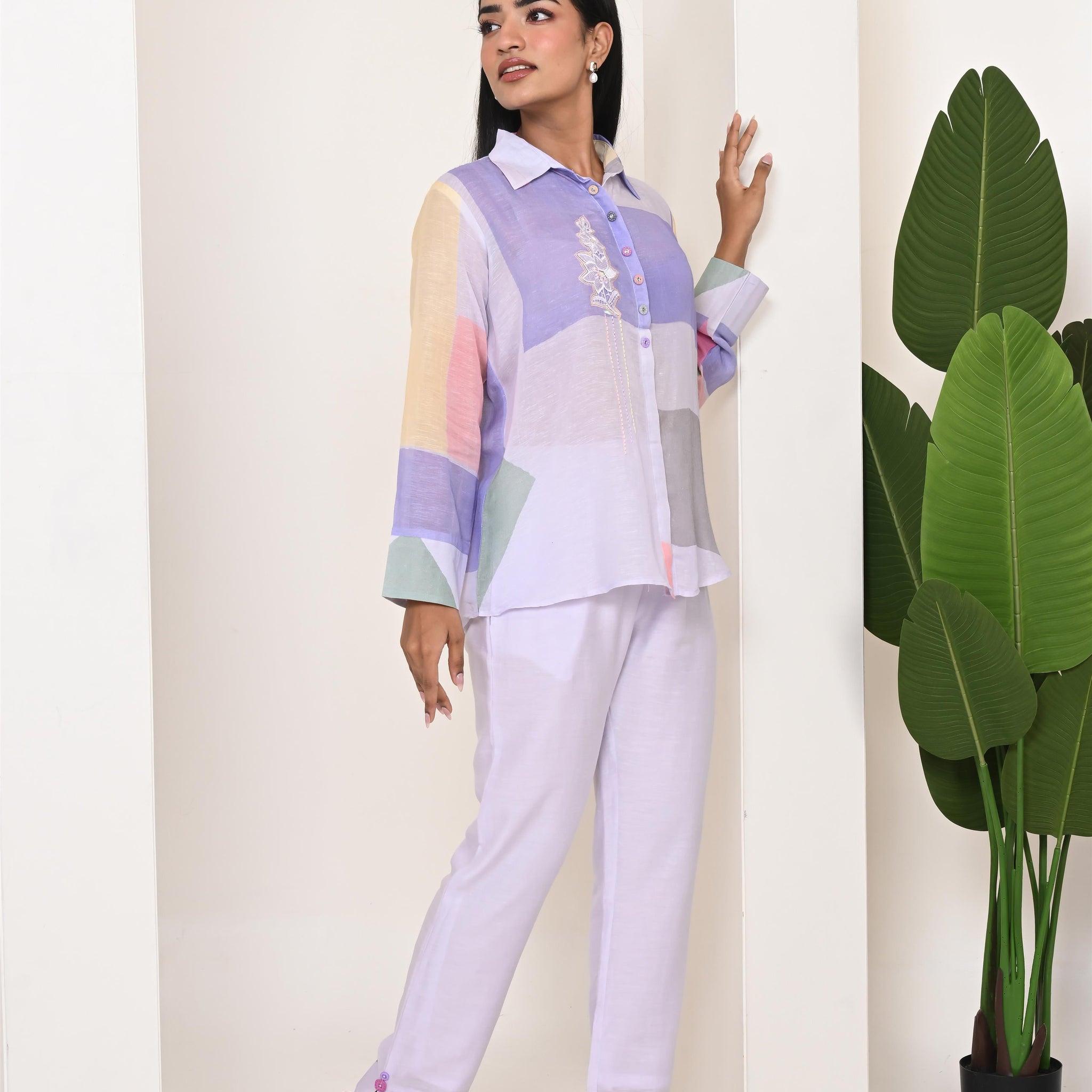 Lavender Linen Coord Set